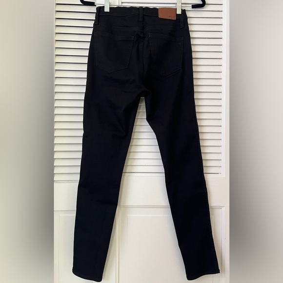 Madewell 10" High Rise Skinny Jeans Clean Hem Fall Classic | Solid Black | 27 - Picture 4 of 13